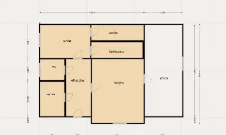 Eladó ikerház, Komárom 2+1 szoba 68 m² 27.5 M Ft