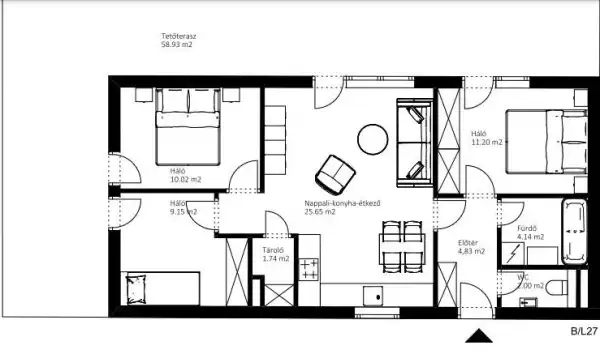 Eladó új építésű téglalakás, Tatabánya 4 szoba 98 m² 76.95 M Ft