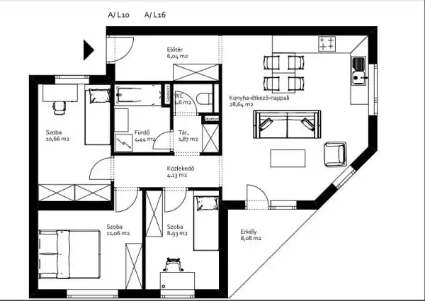 Eladó új építésű téglalakás, Tatabánya 4 szoba 80 m² 62.75 M Ft